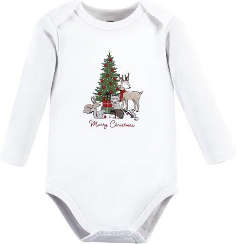 Miniatura 120 de Hudson Baby Body unisex de algodón de manga larga para bebé, leopardo rosa rojo