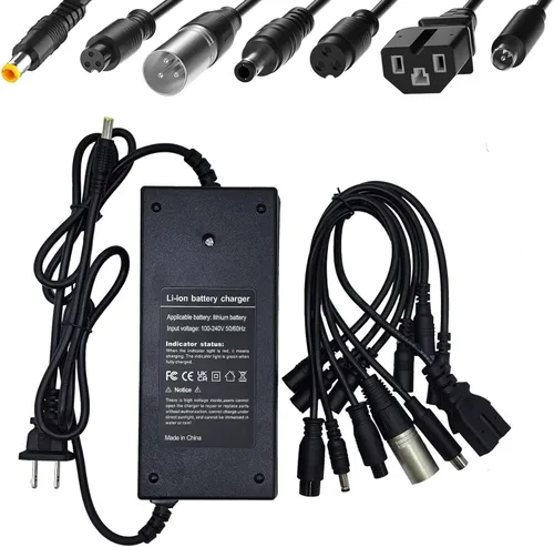 (7 enchufes) 54.6V 4A Cargador rápido universal para 13S 48V Li-ion Scooter Cargador de batería Ranger Pedego Rad Power Aventon VIVI 3 clavijas XLR