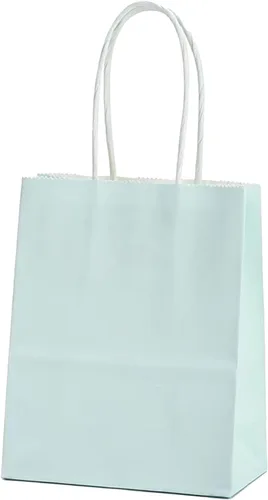 Miniatura 11 de 25 bolsas de regalo pequeñas de papel kraft morado claro, bolsas de regalo moradas con asas para recuerdos de fiesta (8.2 x 6 x 3.1 pulgadas)