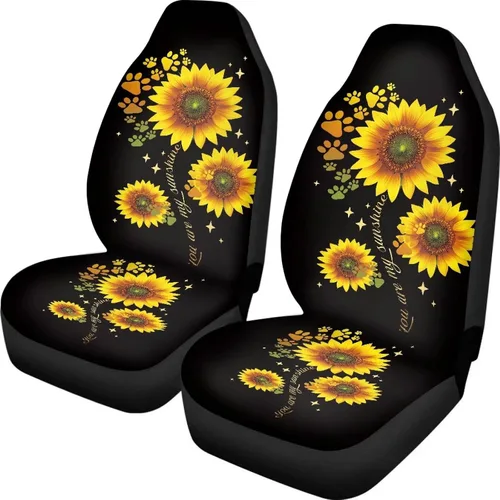 Miniatura 24 de INSTANTARTS Fundas de asiento de coche con diseño de dalia estética, solo para asientos delanteros, protector de asiento de vehículo, 2 unids/set