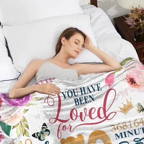 Miniatura 7 de Manta de Regalo de 70 Cumpleaños para Mujeres 50*60, Ideas de Regalo de Feliz 70 Cumpleaños, Decoraciones de 70 Cumpleaños, Regalos para Mujeres que