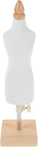 Forma de maniquí de costura con soporte de madera de altura ajustable, maniquí de cuerpo para principiantes, fabricación de ropa de muñeca y