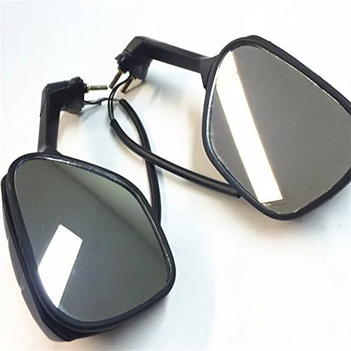 Espejos estilo SMT-OEM compatibles con Suzuki GSXR600 750 2009 2010 2011 2012 GSXR1000 Negro con luz LED amarilla Señales de giro Producto