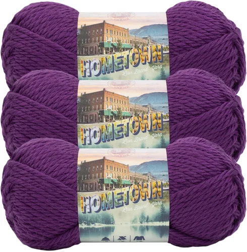 Miniatura 69 de Lion Brand Yarn Hometown - Ovillo de lana súper voluminoso para tejer, ganchillo y manualidades, 1 unidad, Phoenix Azalea