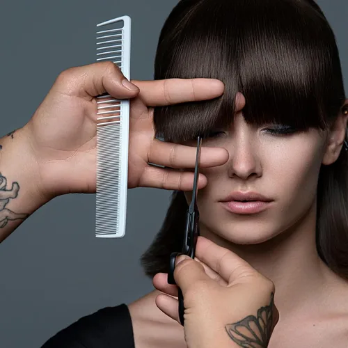 Miniatura 4 de Fromm Tijeras profesionales de corte de pelo de 5.75 pulgadas, 1 pieza de precisión deslizante y punta, tijeras de acero japonés negro mate con hoja