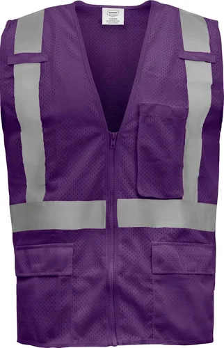 Miniatura 7 de Ironwear 1284 Class 2 Polyester Safety Vest w/Zipper & Radio Clips