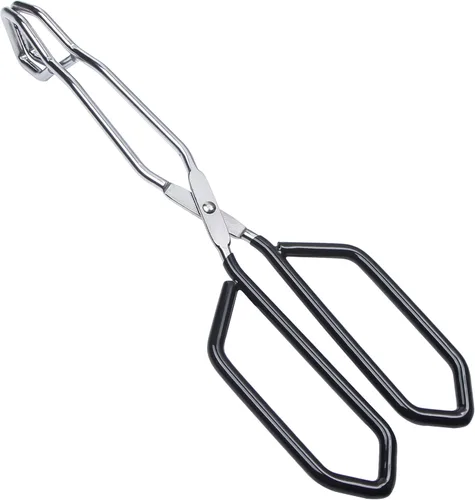 Miniatura 7 de MSY BIGSUNNY - Pinzas de tijera de acero inoxidable de 10 pulgadas, pinzas para alimentos de cocina con mango antideslizante, agarre cómodo, pinzas