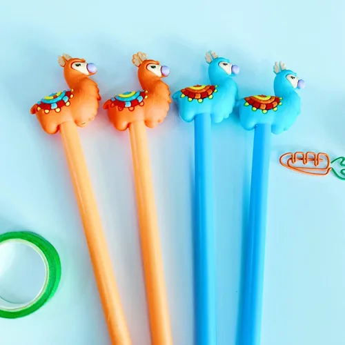 Miniatura 2 de Animal Llama Alpaca Oveja Camel Bolígrafos de Gel Set Moda Lindo Colorido Kawaii Encantador Colorido Bolígrafos de Gel de Oficina Material Escolar