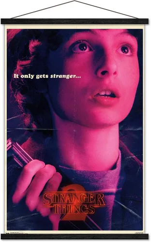 Miniatura 8 de Netflix Stranger Things: Temporada 2 - Póster de pared de Mike, 22.4 x 14.7 pulgadas, versión con marco de madera de Barnwood