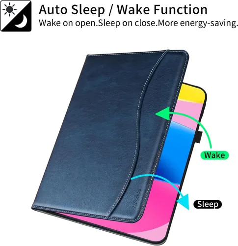 Miniatura 5 de HFcoupe Funda para iPad A16 de 11ª generación de 11 pulgadas 2025, estilo libro para iPad Gen 10 2022 de 10.9 pulgadas, funda protectora