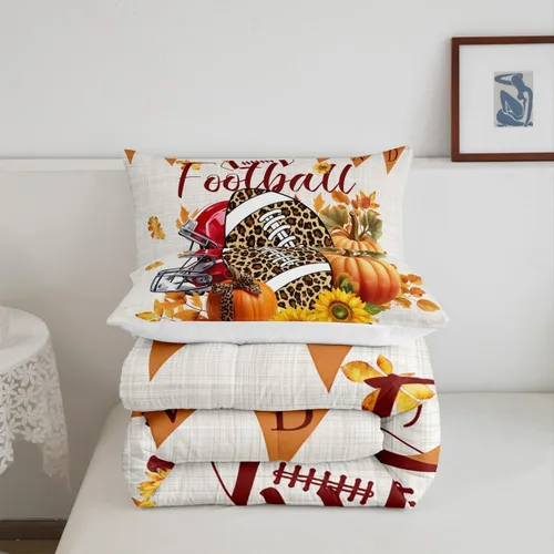 Miniatura 7 de Lindo juego de edredón de murciélago tamaño Queen con diseño de animales de Feliz Halloween, 3 piezas para decoración de habitación de niños