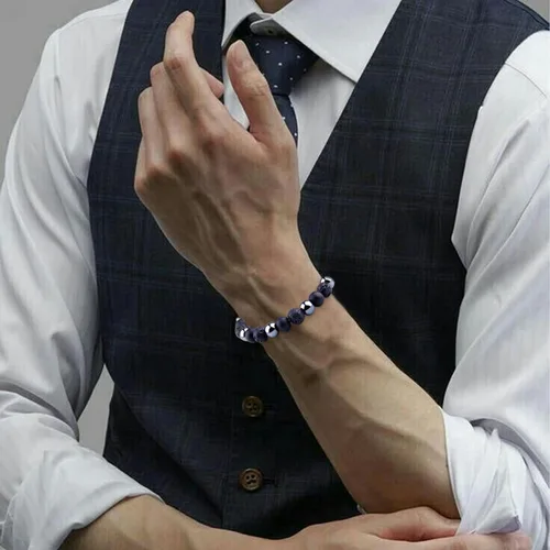 Miniatura 4 de Pulsera de triple protección para traer suerte y prosperidad hematita negra obsidiana ojo de tigre, pulsera Fengshui para mujeres y hombres