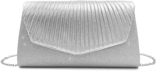 Ornaous Bolso de noche con purpurina para mujer, bolso de mano formal brillante para baile de graduación, cóctel, boda