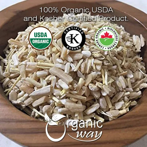 Miniatura 7 de Organic Way Shatavari seco cortado y tamizado (espárragos racemosus) - Certificado orgánico y kosher Crudo, vegano, sin OMG y sin gluten