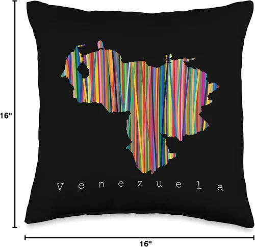 Miniatura 4 de Franelas CSS Venezuela Multicolor Regalo para venezolanos Almohada cojin, 16 x 16 pulgadas