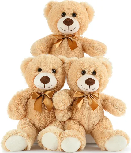 Miniatura 10 de MaoGoLan Paquete de osos de peluche para baby shower, 12 paquetes de pequeños osos de peluche en oferta, osos de peluche pequeños de 13.5" de felpa