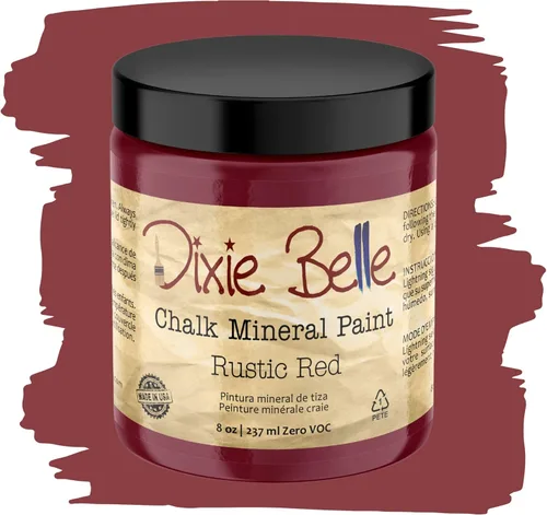Miniatura 230 de Dixie Belle Paint Company - Pintura con acabado de tiza para muebles, color negro (Caviar), 1 galón, 128 fl oz, pintura mineral color rosa intenso