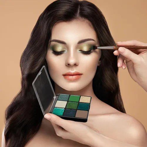 Miniatura 5 de Ziliny Paleta de maquillaje magnética vacía con parte superior transparente, bandeja de maquillaje de viaje, caja de almacenamiento dispensadora