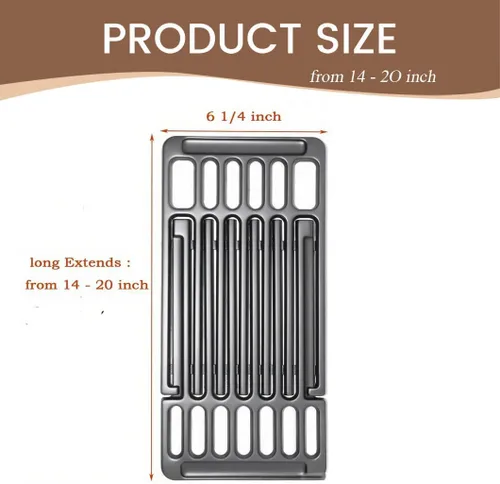 Miniatura 3 de PCBZ0A (paquete de 3) Rejilla ajustable de 6 1/4 pulgadas de ancho para parrillas de barbacoa, parrillas eléctricas de gas, rejillas de parrilla