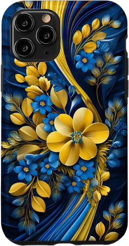 Miniatura 28 de Bandera de estilo floral de Ucrania para iPhone 11 Pro Max - Funda del orgullo ucraniano