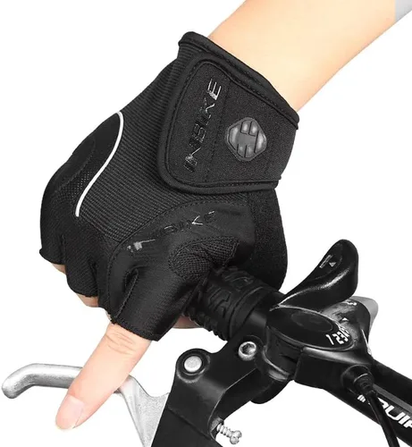 Inbike - Guantes de ciclismo para hombre, 5 mm 0.19 pulgadas, almohadilla de gel absorbente de golpes, antideslizantes, transpirables, para