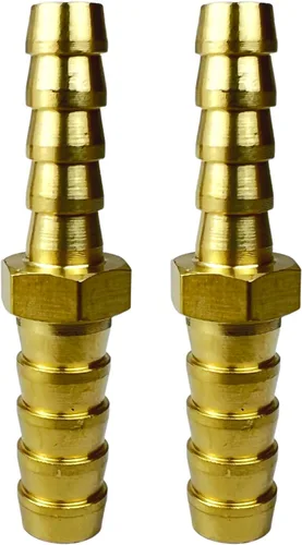Miniatura 9 de 2 unids latón manguera de latón empalmador empalmador de 1 pulgada manguera de púas Unión Euqal acoplador de púas redondo adaptador de unión por CX