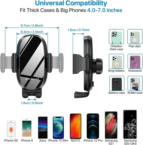 Miniatura 6 de Miracase Soporte Universal para Teléfono en Portavasos de Coche, [Versión Mejorada] Soporte Ajustable de Cuello Largo para Portavasos de Coche