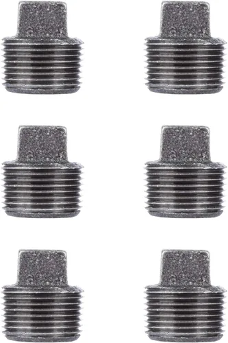 Miniatura 15 de PIPE DECOR - Brida de piso cuadrada de 1 pulgada, paquete de 4 unidades, hierro maleable, compatible con tubos de plomería de acero negro de un