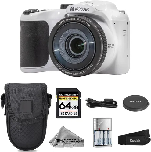 Miniatura 6 de Kodak PIXPRO AZ255 - Cámara digital (rojo) - Zoom óptico de 25X, 16MP, video de 1080p, tarjeta SD de 64 GB, baterías AA extra recargables, cargador