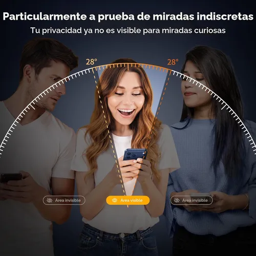 Miniatura 9 de UNBREAKcable Protector de pantalla de privacidad para iPhone 17 Pro, cobertura completa, vidrio templado inastillable, antiespía de 28°, dureza 9H