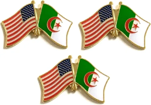 Miniatura 116 de 3 Pines de solapa con banderas de Estados Unidos y países internacionales, paquete de 3 pines dobles con diseño de banderas de Estados Unidos