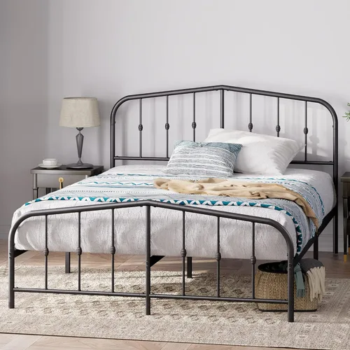 Miniatura 17 de ZINUS Heidi Marco de Cama con Plataforma de Metal, Base de Colchón de Acero, No Necesita Somier, Fácil Montaje, Individual, Negro