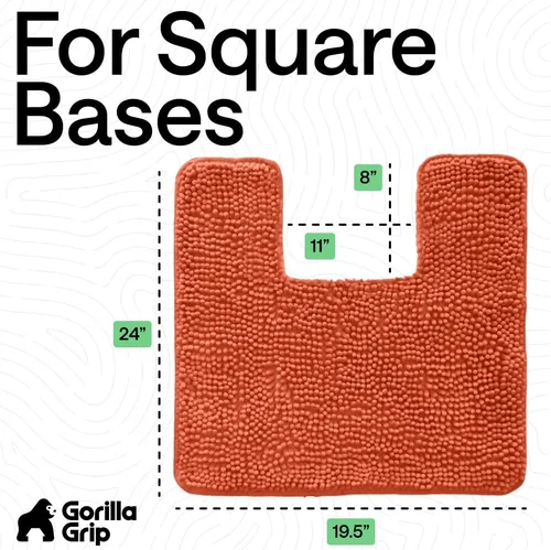 Miniatura 409 de Gorilla Grip - Tapete de baño de felpilla gruesa, suave y absorbente, secado rápido, de microfibra, con reverso de caucho, para piso de ducha, Nube
