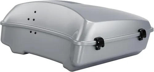 Miniatura 3 de TCT-MOTORPARTS Atlas Silver Metálico Maletero de Viaje Modificado con Respaldo y Montaje en Rack Adecuado para Harley Touring 14-25 Street Glide