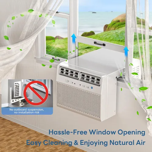 Miniatura 7 de ZAFRO Aire acondicionado de ventana en forma de U de 10,000 BTU que enfría hasta 450 pies cuadrados, unidades de aire acondicionado de ventana 6