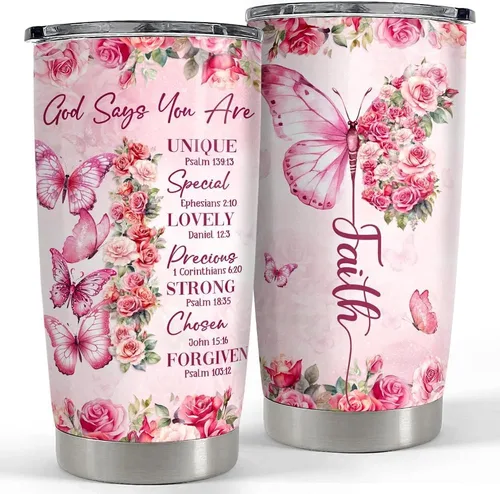 Miniatura 17 de SANDJEST Vaso irlandés de acero inoxidable con tapa de cruz celta de 20 onzas, regalos para mujeres, cumpleaños, Navidad Irish