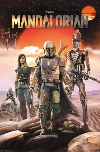 Miniatura 7 de Trends International Star Wars: The Mandalorian - Póster de pared de grupo, 22.375 x 34 pulgadas, paquete de póster y clip