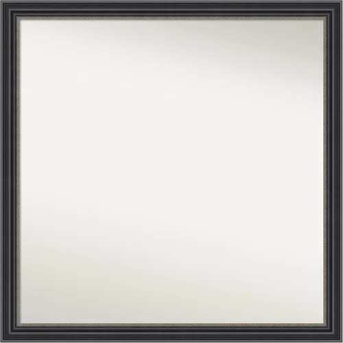 Miniatura 145 de Amanti Art Espejo de baño negro para sobre fregadero, 22 x 22 pulgadas, espejo de tocador cuadrado estrecho negro Avon, marco de madera casual