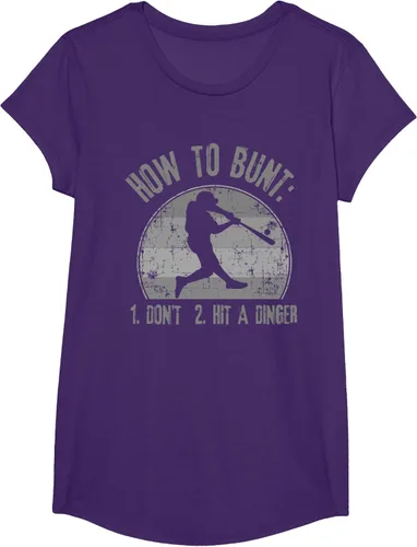 Miniatura 15 de Cómo Bunt Don't Hit A Dinger - Camiseta divertida de béisbol y sóftbol, Negro, S