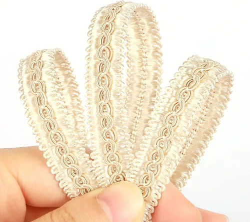 Miniatura 14 de Borde básico hecho a mano de 13 yardas, 0.6 in/0.59 pulgadas de diámetro, trenza para bricolaje, decoración... beige