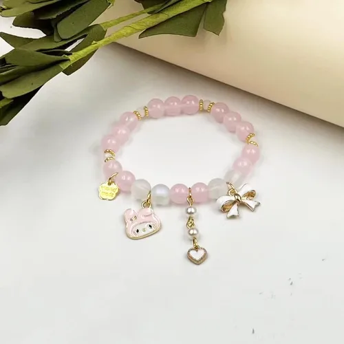 Miniatura 5 de INENIMARTJ Kawaii Bracelets Set Crystal Beads Bracelet Cute Cartoon Elastic Beaded Pearl Bracelets Jewelry for Girls Women Bff Friendship Gift