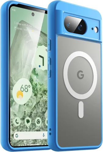 Miniatura 27 de JETech Funda magnética para Google Pixel 8 de 6.2 pulgadas 2023, compatible con MagSafe, translúcida mate trasera a prueba de golpes (Hazel)