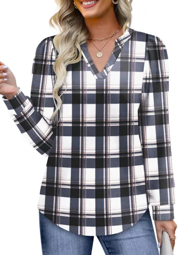 Miniatura 3 de Dofaoo Sudadera para mujer, túnica de manga larga, ropa de otoño a la moda