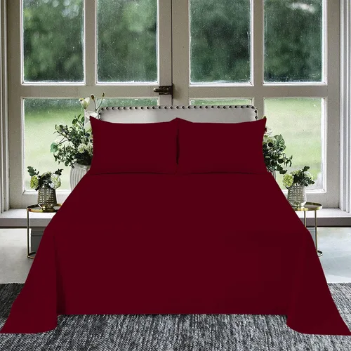 Miniatura 13 de 3 piezas Sábana plana tamaño King Plus extra grande (120 x 120 pulgadas) 800 hilos 100% algodón egipcio calidad de lujo ropa de cama sábana plana