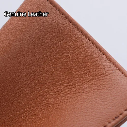 Miniatura 6 de Bveyzi Cartera ultra delgada RFID para mujer, cartera de cuero pequeña y delgada con bolsillo doble para damas