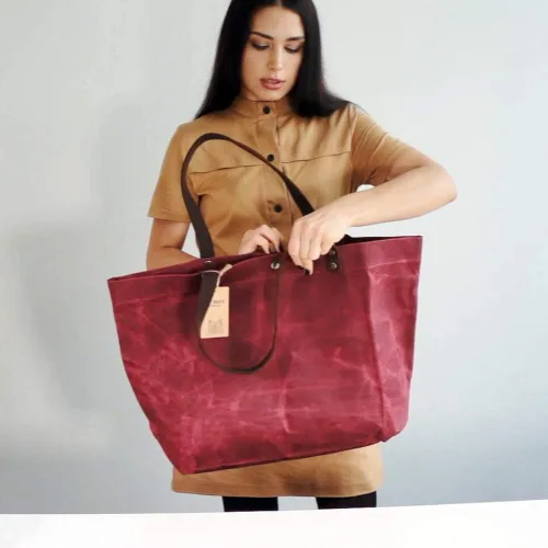Miniatura 5 de WUDON Bolsa de viaje de lona encerada, bolsa de hombro extra grande para mujer