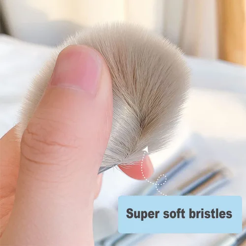 Miniatura 6 de Juego de 8 brochas de maquillaje, mini brochas de maquillaje, brochas de maquillaje, mezcla de rubor, corrector de sombra de ojos, delineador