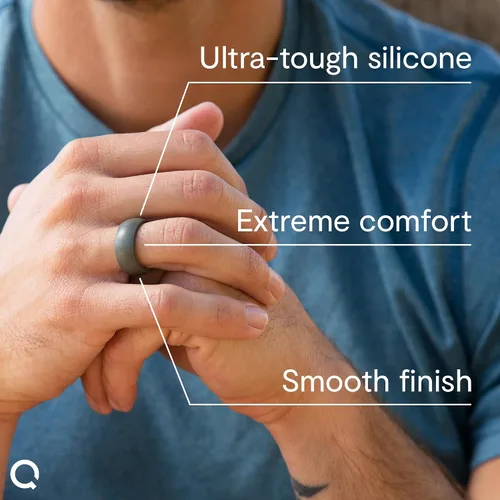 Miniatura 22 de QALO - Colección de anillos de silicona clásicos para hombre