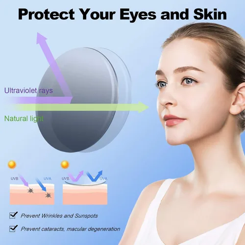 Miniatura 21 de CARFIA Gafas de sol polarizadas de acetato redondo para mujer, protección UV de cara pequeña con funda de cuero CA5288