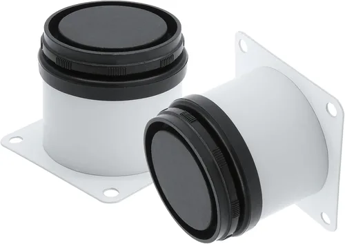 Miniatura 2 de Paquete de 4 patas ajustables blancas para muebles, patas redondas ajustables de acero inoxidable de 2 pulgadas/1.969 in para muebles, sofá, mesa